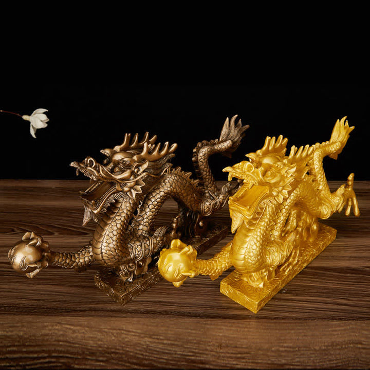 Buddha Stones Feng Shui Dragon Auspicious Cloud Wealth Luck Decoration - image 1