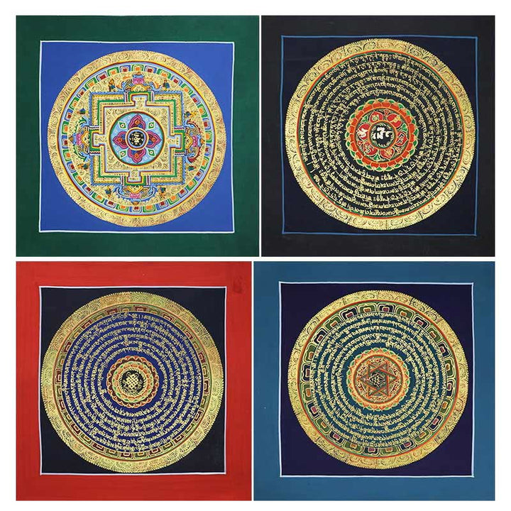 Buddha Stones Tibetan Handmade Thangka Painting Spiritual Blessing Blind Box Random Color Pattern - image 22