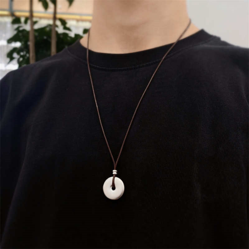 Buddha Stones 999 Sterling Silver Round Peace Buckle Protection Necklace Pendant - image 4