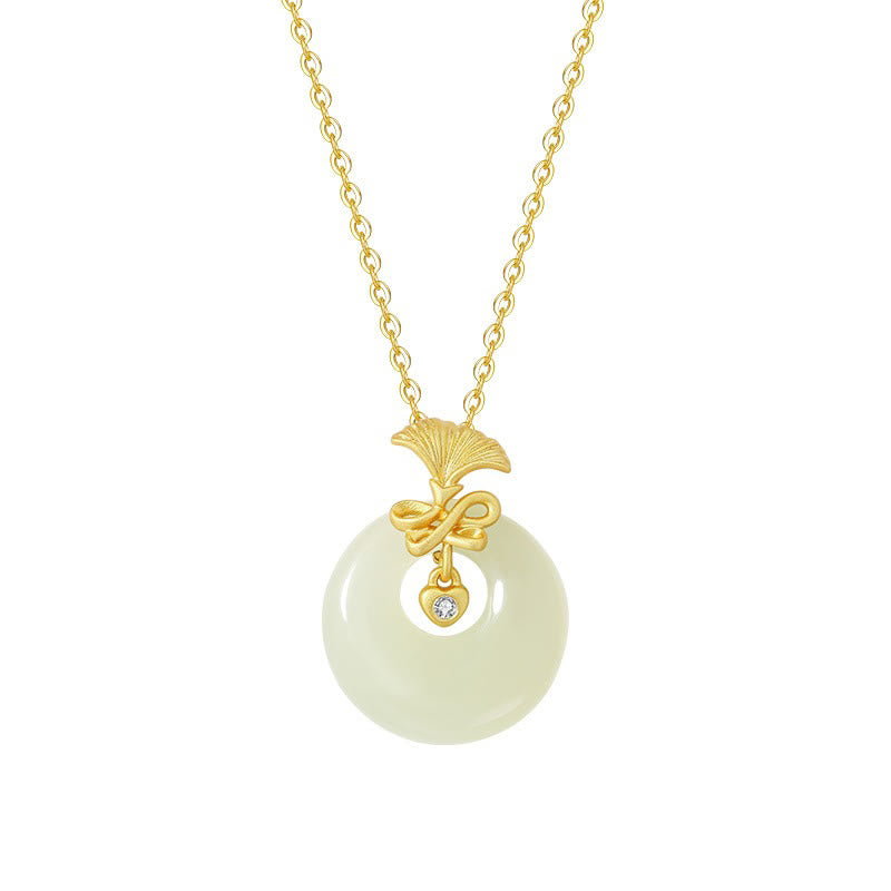 Buddha Stones 925 Sterling Silver Natural Hetian Jade Carnation Flower Prosperity Necklace Pendant - image 4