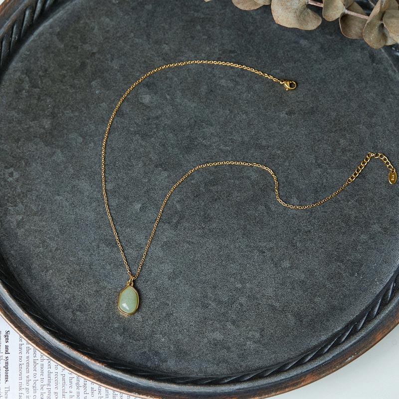 Buddha Stones Natural Green Aventurine Amethyst Rose Quartz Blessing Necklace Pendant - image 4