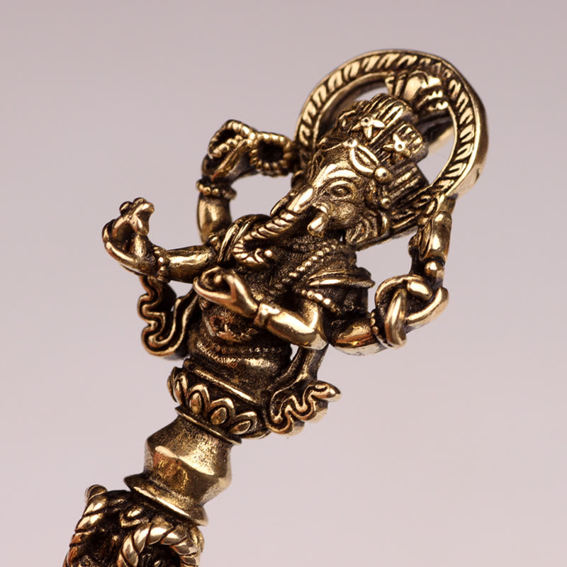 Buddha Stones Tibetan Ganesh Ganpati Elephant God of Wealth Dorje Vajra Spiritual Power Necklace Pendant - image 7