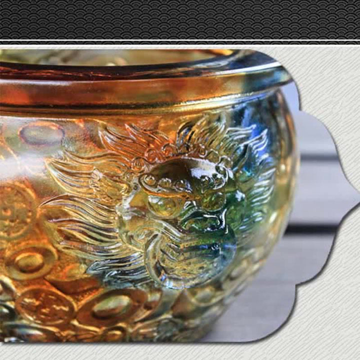 Handmade Liuli Crystal Treasure Bowl Art Piece Home Decoration - image 15
