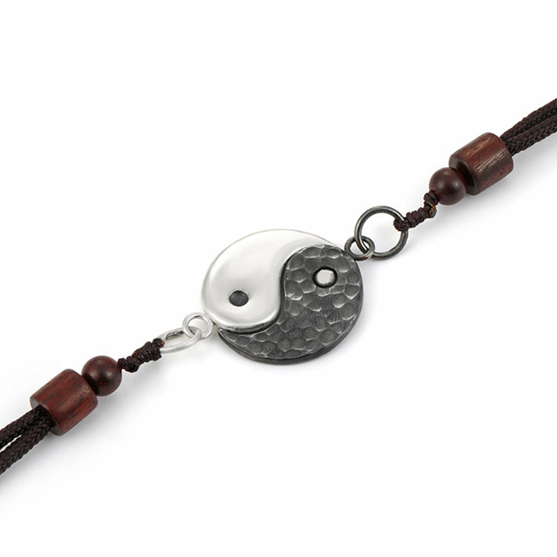 Buddha Stones 990 Sterling Silver Yin Yang Balance Harmony Necklace Pendant - image 12