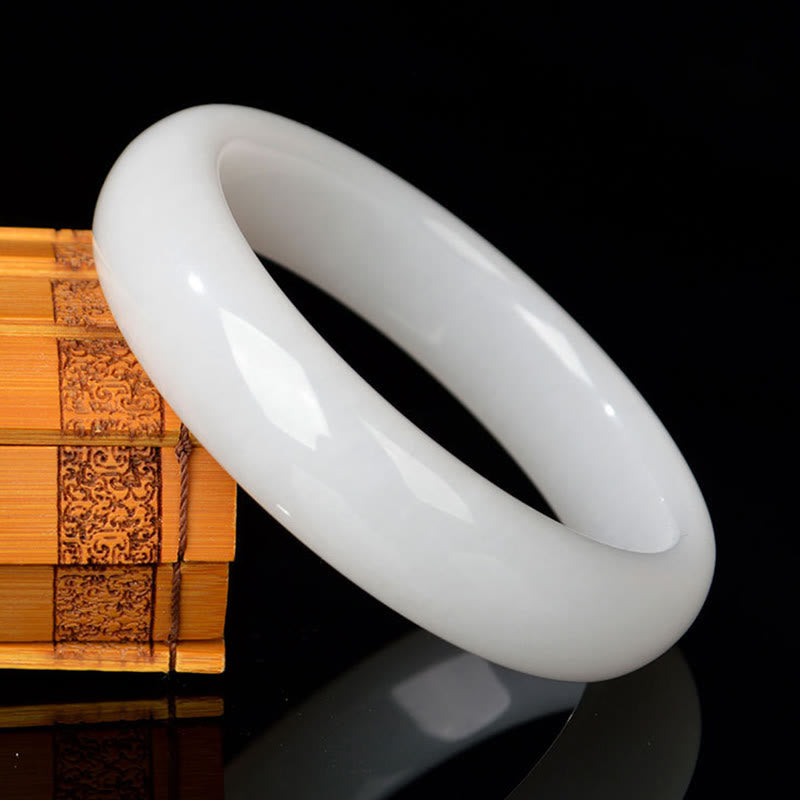 Buddha Stones Natural Golden Silk Jade Wealth Luck Bracelet Bangle - image 10