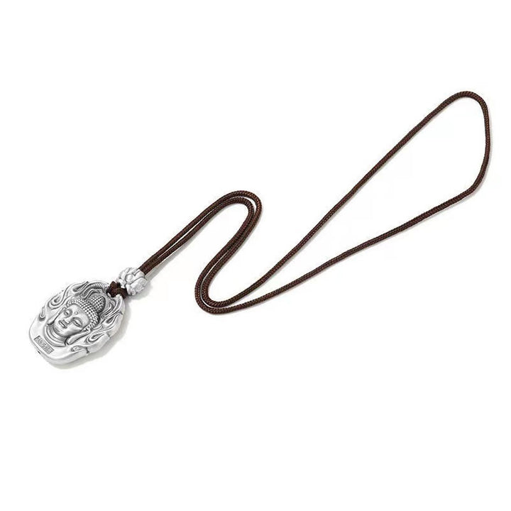 Buddha Stones Chinese Zodiac Natal Buddha Om Mani Padme Hum Lotus Compassion Necklace Pendant - image 9