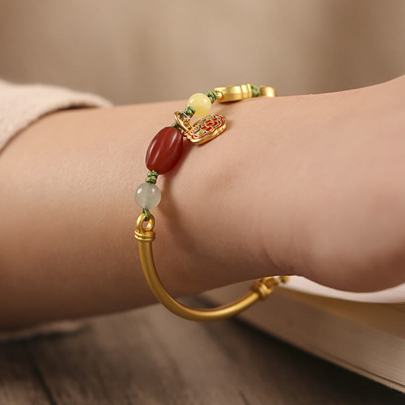 Buddha Stones Tibetan Auspicious Clouds Fortune Happiness Wealth Luck Bracelet - image 4