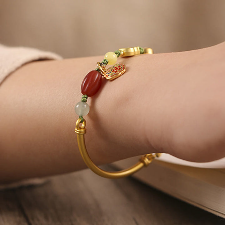 Buddha Stones Tibetan Auspicious Clouds Fortune Happiness Wealth Luck Bracelet - image 4