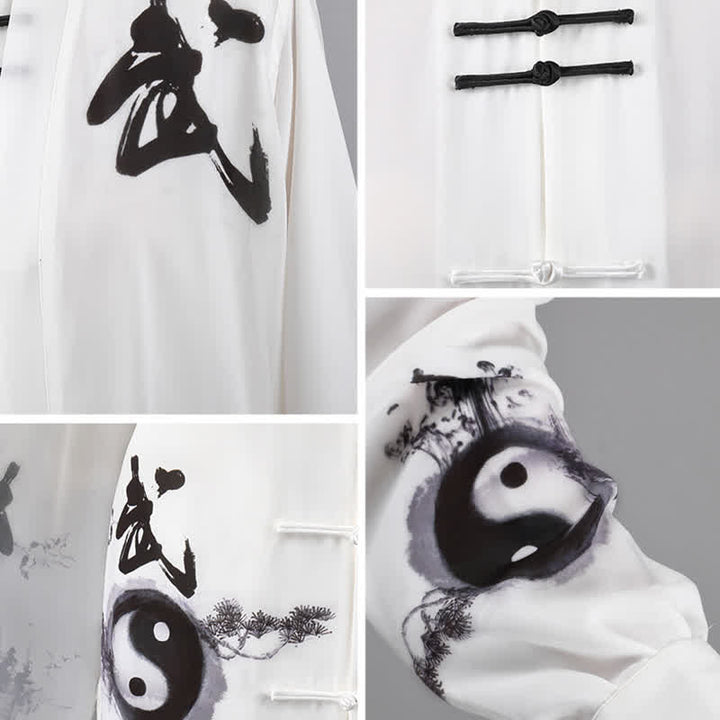 Buddha Stones 3Pcs Yin Yang Tree Tai Chi Spiritual Zen Practice Meditation Prayer Uniform Unisex Clothing Set - image 10