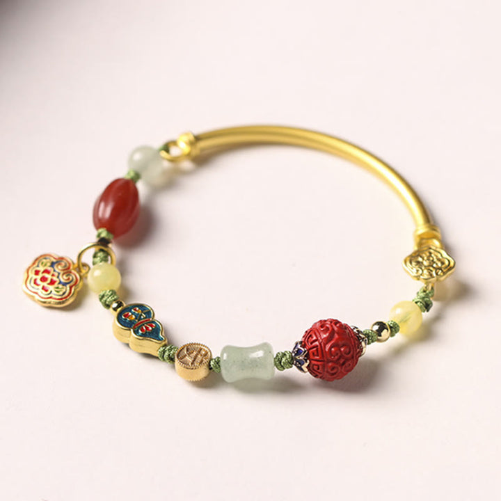 Buddha Stones Tibetan Auspicious Clouds Fortune Happiness Wealth Luck Bracelet - image 2