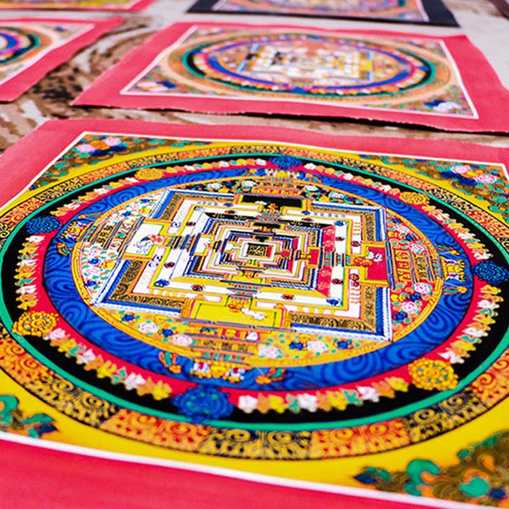 Buddha Stones Tibetan Handmade Thangka Mandala Painting Blind Box Random Color Pattern - image 13