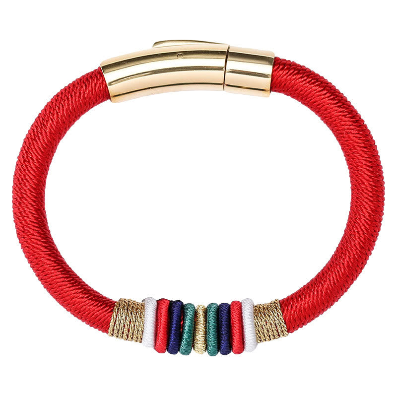 Buddha Stones Tibetan Handmade Colorful King Kong Knot Five Elements Luck Braid String Bracelet - image 10