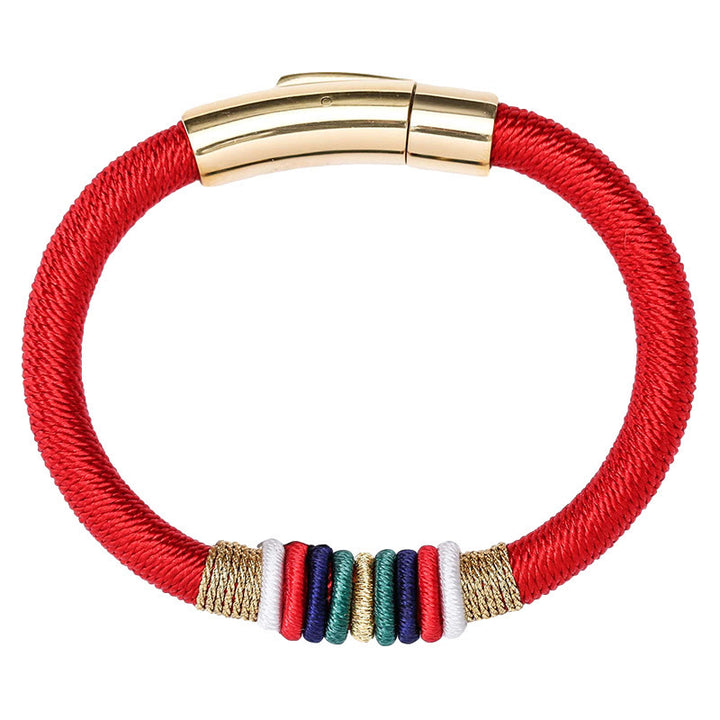 Buddha Stones Tibetan Handmade Colorful King Kong Knot Five Elements Luck Braid String Bracelet - image 10