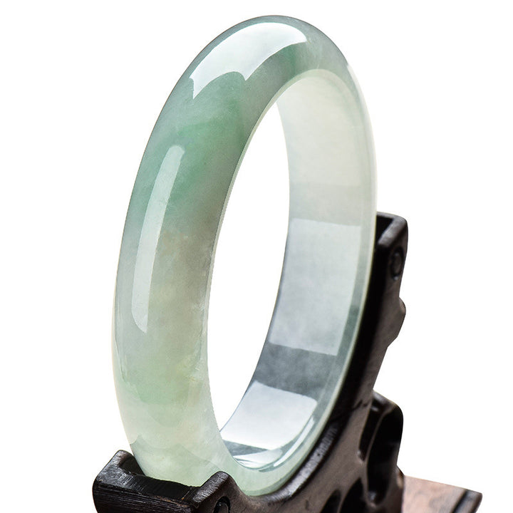 Buddha Stones Natural Jade Luck Healing Prosperity Bangle Bracelet - image 7