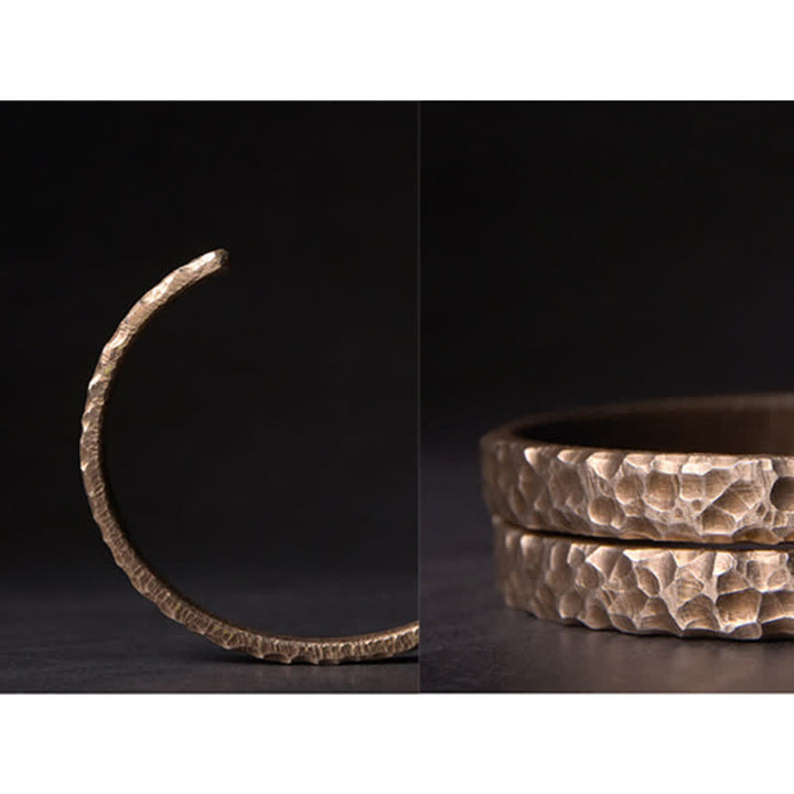 Buddha Stones Lava Rock Stone Copper Balance Cuff Bracelet Bangle - image 19
