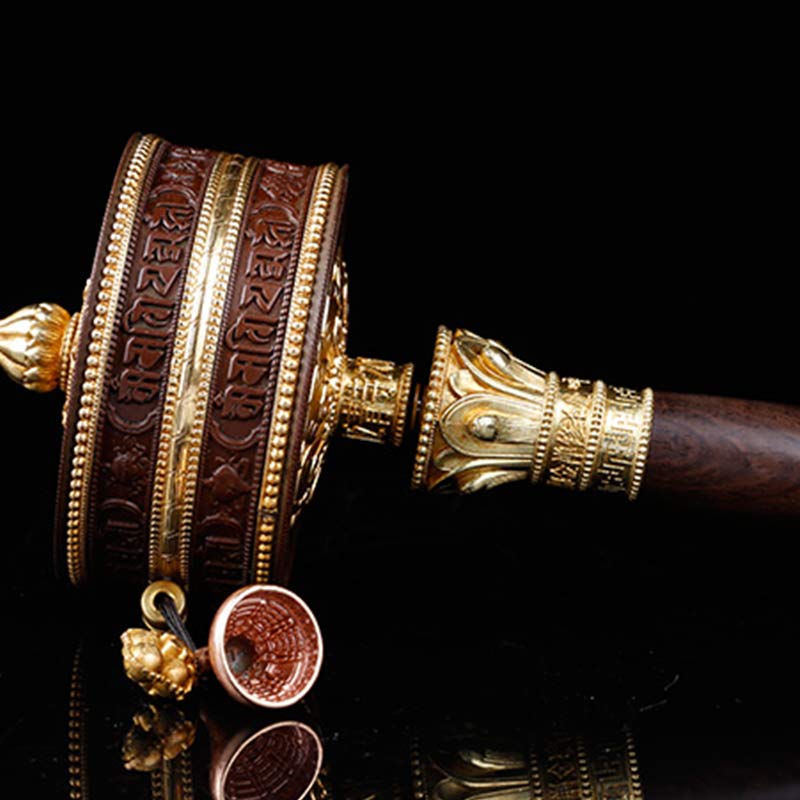 Buddha Stones Tibetan Prayer Wheel Six True Words Copper Balance Decoration - image 6