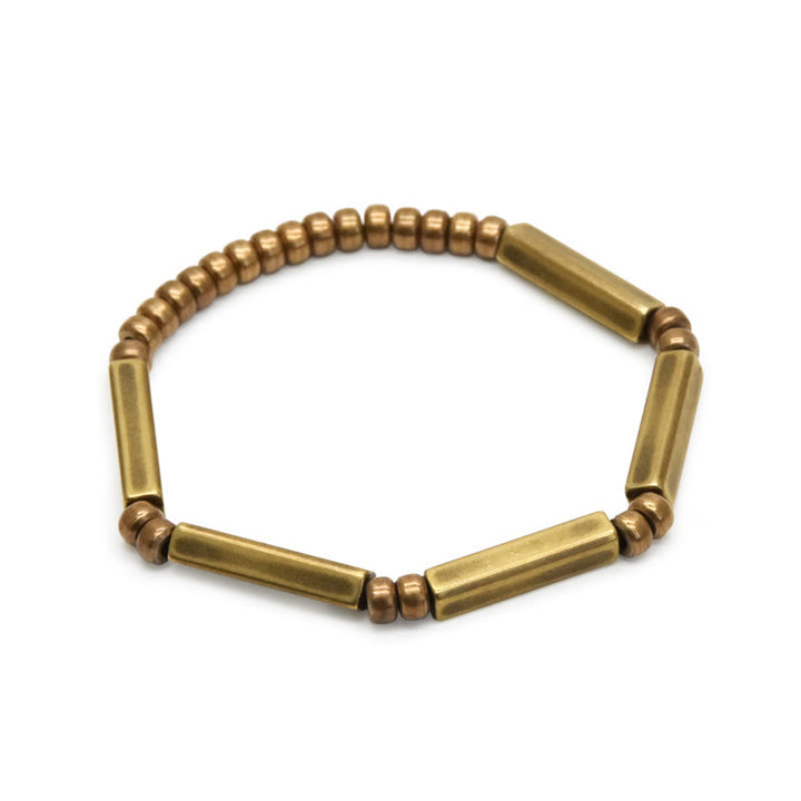 Buddha Stones Tibetan Simple Design Copper Wealth Luck Bracelet - image 6