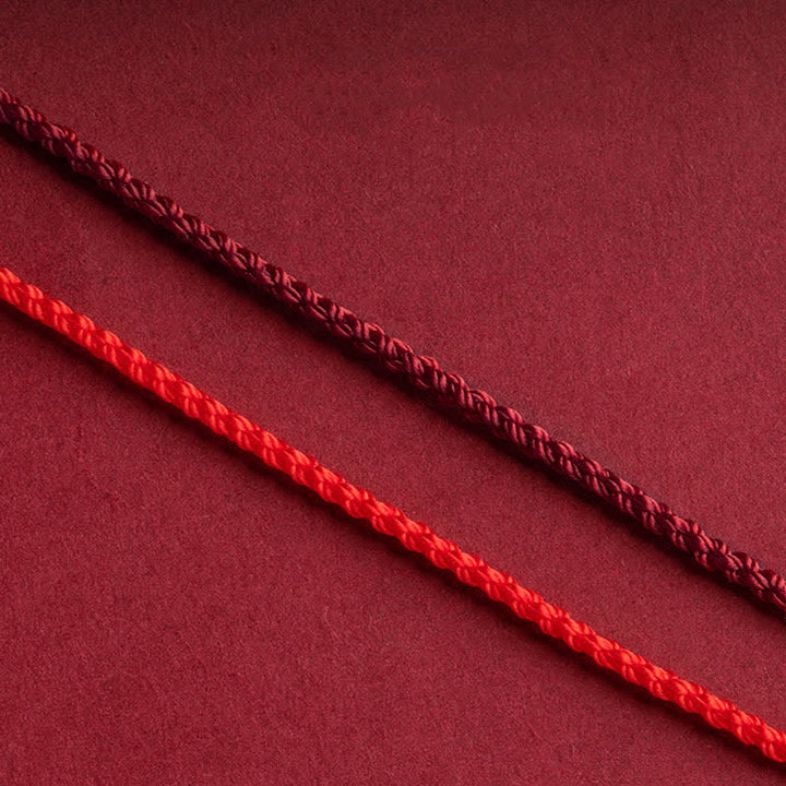 Buddha Stones Cinnabar Blessing Red String 14K Gold Infinity Symbol Bracelet Anklet - image 14