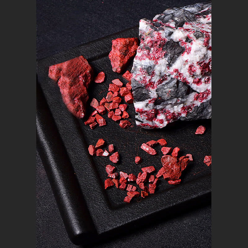 Buddha Stones Natural Cinnabar Mountain Ghosts Spend Money Bagua Blessing Necklace Pendant Key Chain - image 9
