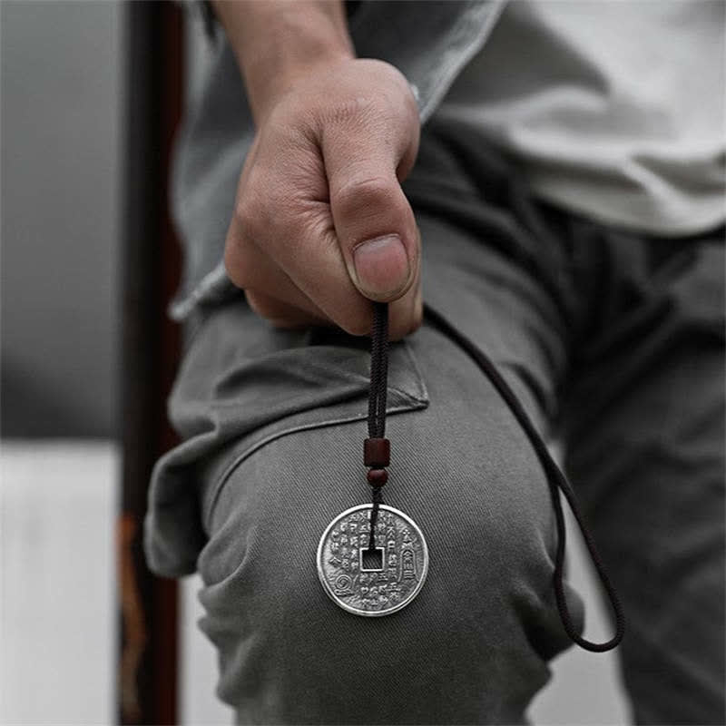 Buddha Stones Bagua Yin Yang Copper Coin Star Balance Energy Necklace Pendant - image 4