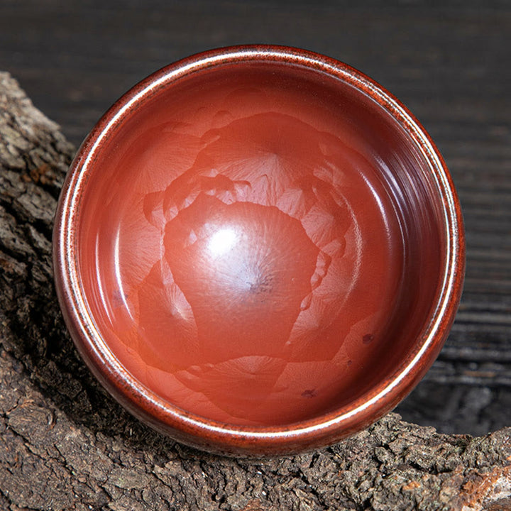 Buddha Stones Handmade Chinese Jianzhan Lotus Design Ceramic Teacup Kung Fu Tea Cup - image 3