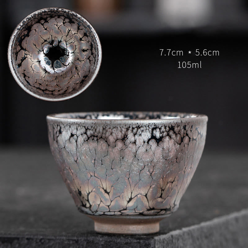 Buddha Stones Handmade Cherry Blossoms Sakura Design Chinese Jianzhan Ceramic Teacup Kung Fu Tea Cup - 7.7cm*5.6cm*105ml - image 10