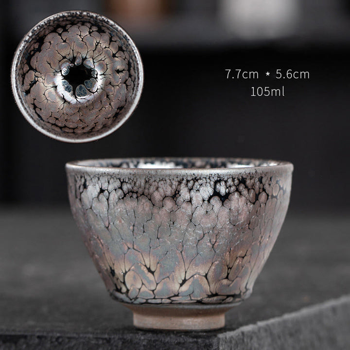 Buddha Stones Handmade Cherry Blossoms Sakura Design Chinese Jianzhan Ceramic Teacup Kung Fu Tea Cup - 7.7cm*5.6cm*105ml - image 10