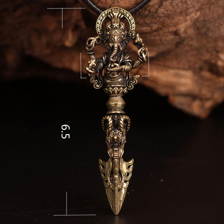 Buddha Stones Tibetan Ganesh Ganpati Elephant God of Wealth Dorje Vajra Spiritual Power Necklace Pendant - image 17