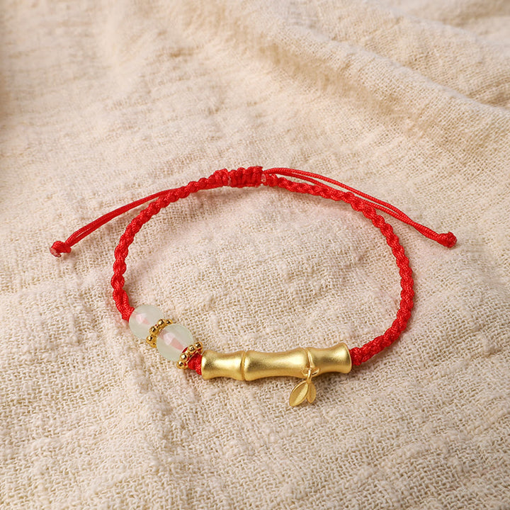 Buddha Stones Bamboo Design Luck Strength Braided Bracelet - image 4