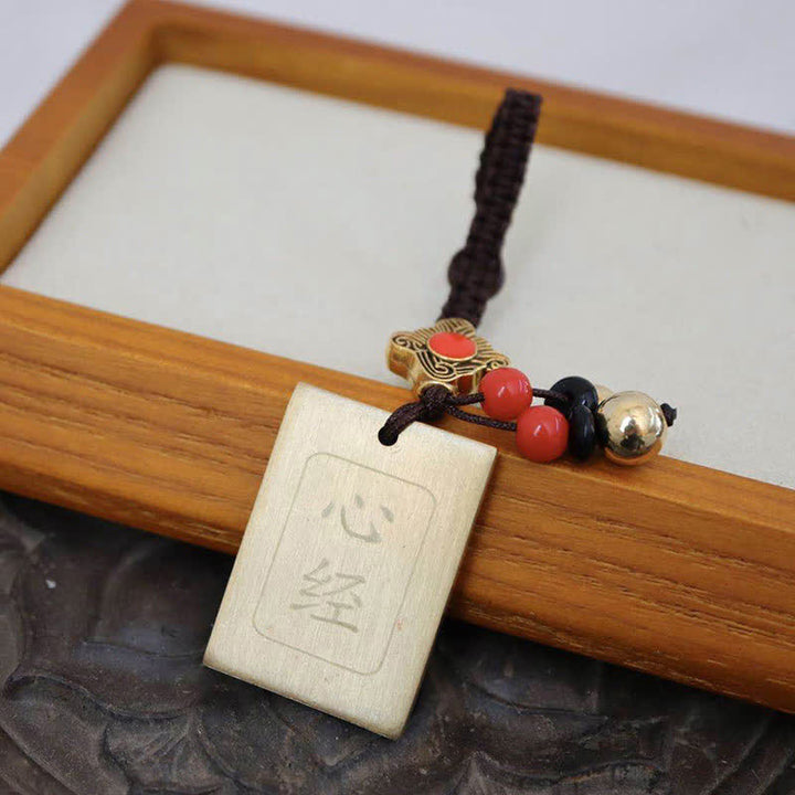 Feng Shui Yin Yang Bagua Wenchang Pen Pagoda Prayer Wheel Keychain - Heart Sutra - image 11