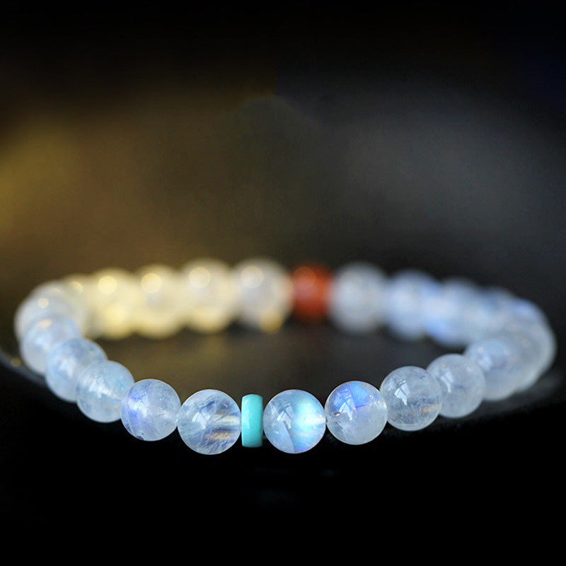 Buddha Stones Moonstone Calm Healing Positive Bracelet - image 7