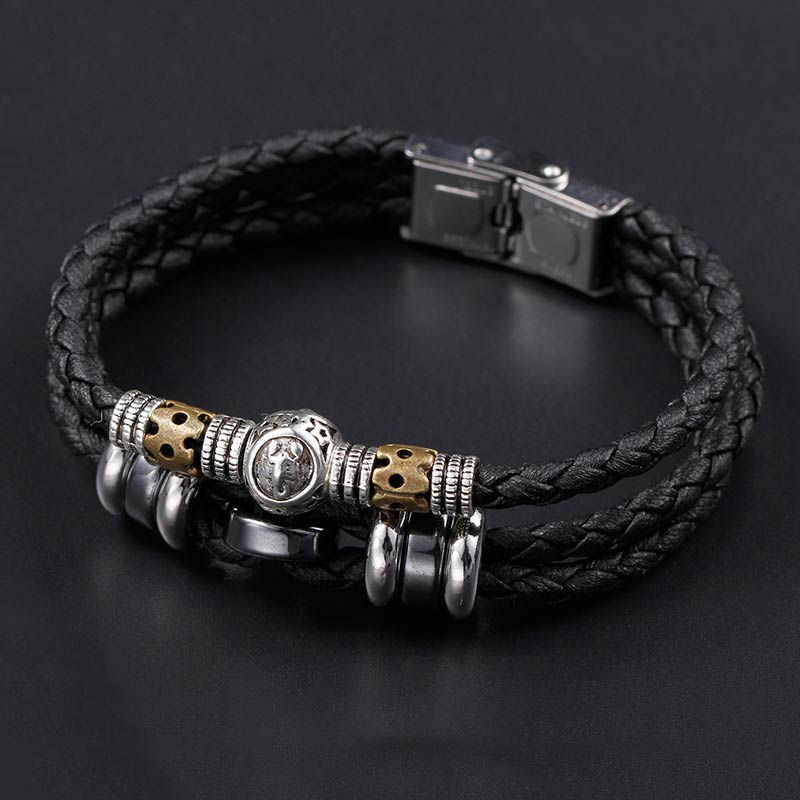 Buddha Stones 12 Constellations of the Zodiac Hematite Protection Bracelet - image 7