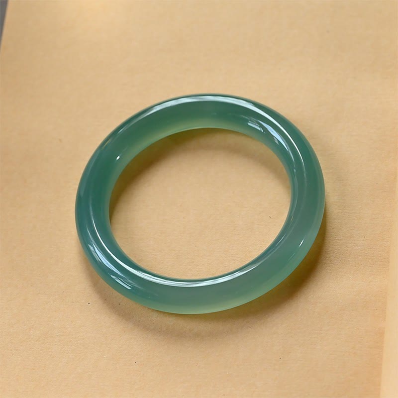 Buddha Stones Natural Green Chalcedony Strength Bangle Bracelet - image 2