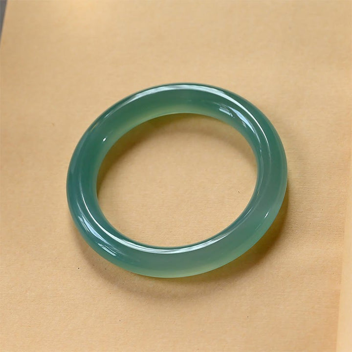 Buddha Stones Natural Green Chalcedony Strength Bangle Bracelet - image 2