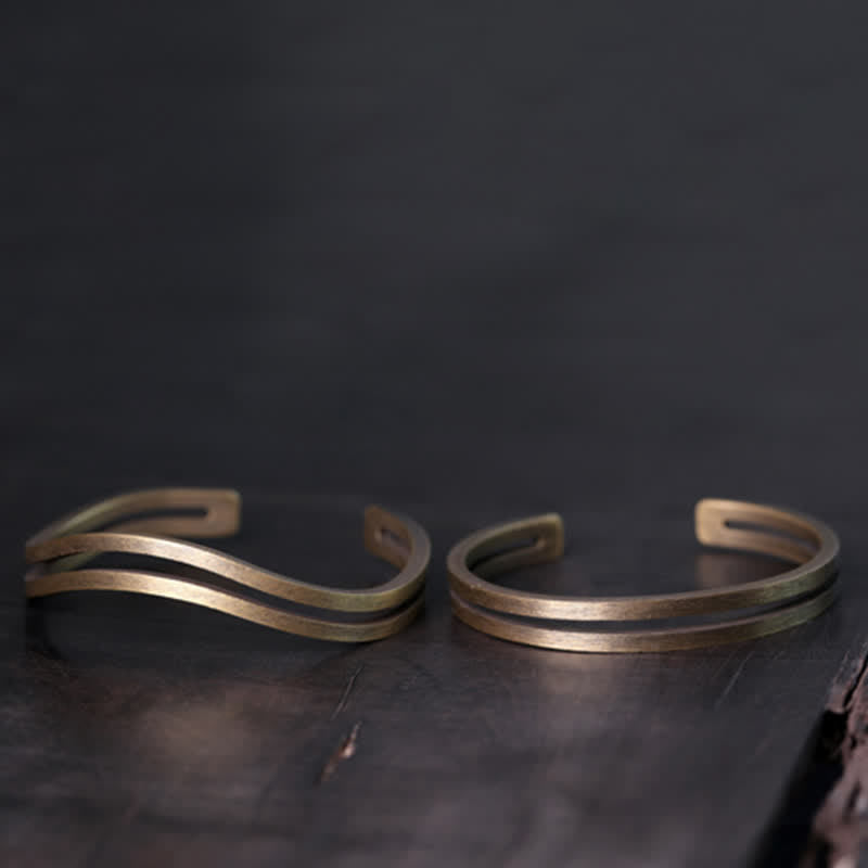 Buddha Stones Rustic Copper Luck Viking Cuff Bracelet - image 15