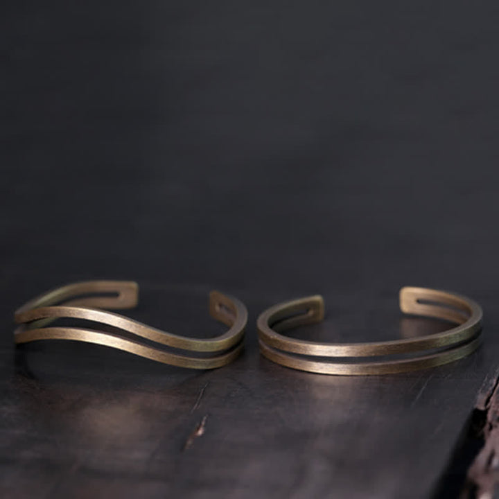 Buddha Stones Rustic Copper Luck Viking Cuff Bracelet - image 15