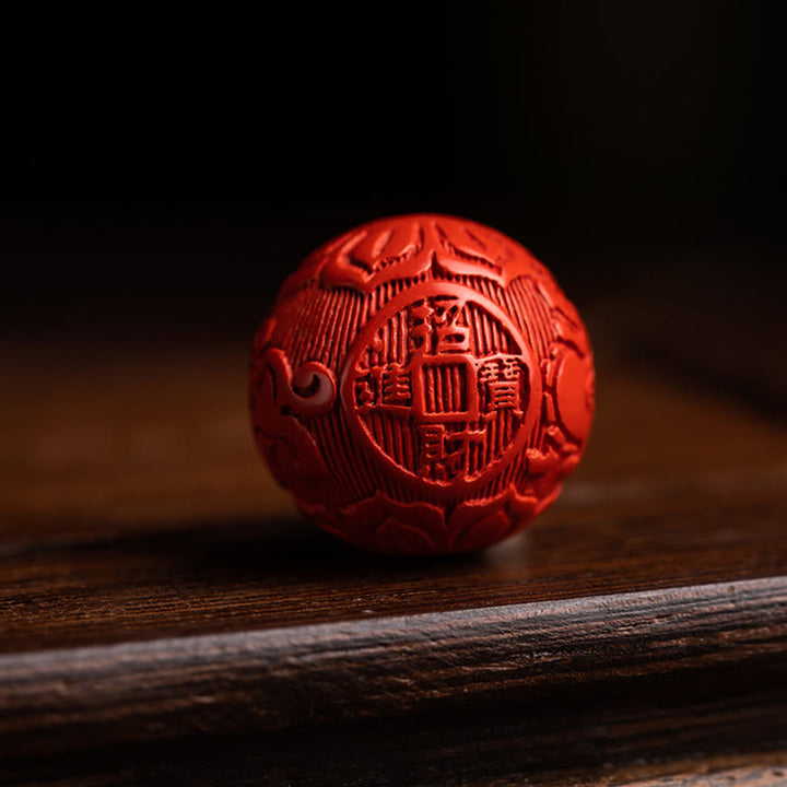 Buddha Stones Tibet Om Mani Padme Hum PiXiu Copper Coin Small Leaf Red Sandalwood Cinnabar Protection Key Chain - image 23