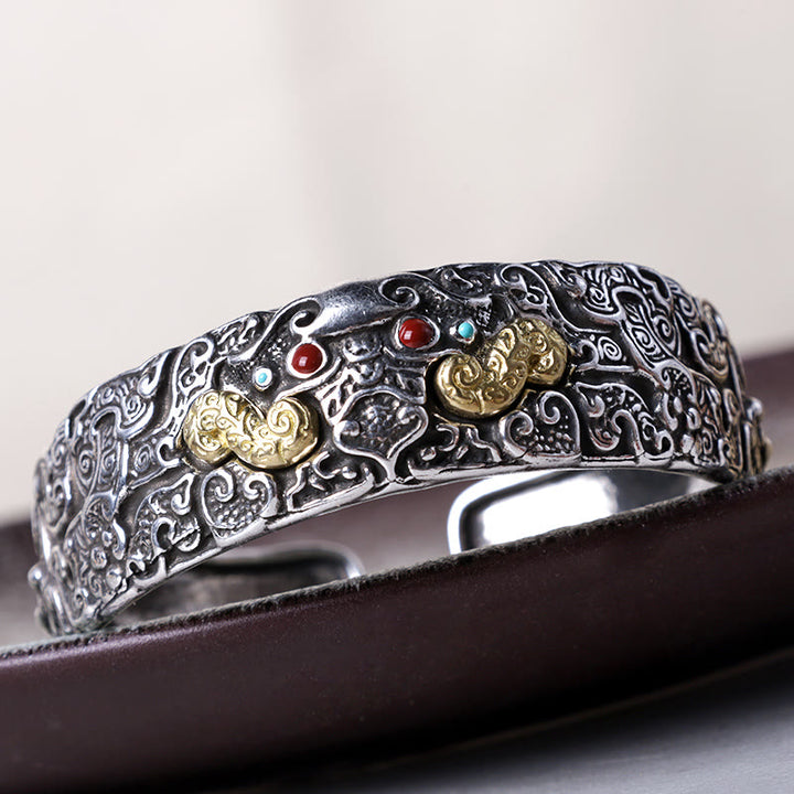Buddha Stones FengShui Engraving PiXiu Blessing Bracelet Bangle - image 3