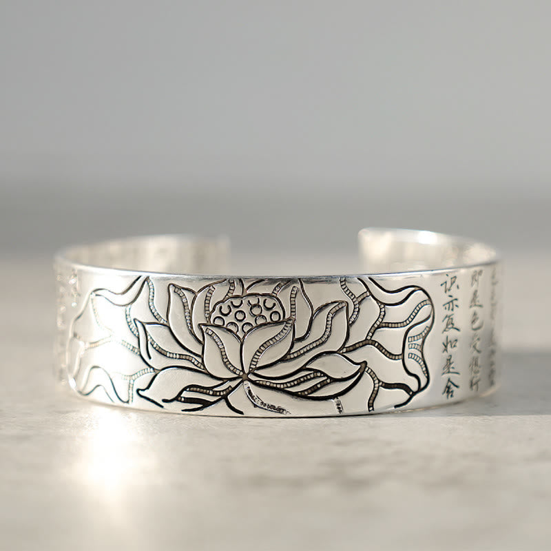 Buddha Stones Tibetan Lotus White Copper Luck Bracelet - image 3