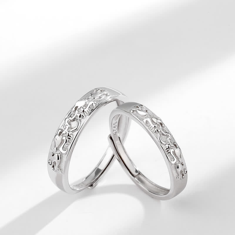 Buddha Stones 925 Sterling Silver PiXiu Balance Adjustable Couple Ring - image 4