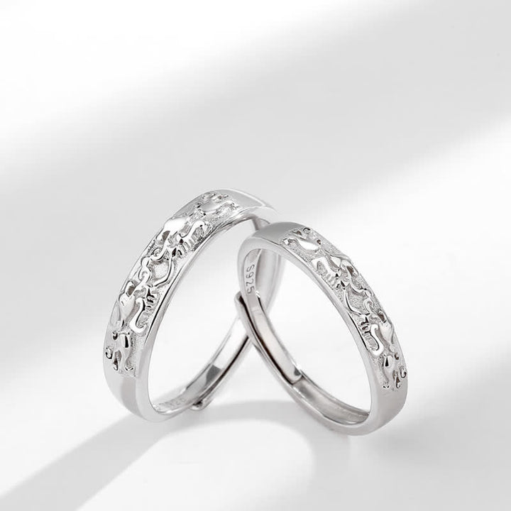 Buddha Stones 925 Sterling Silver PiXiu Balance Adjustable Couple Ring - image 4