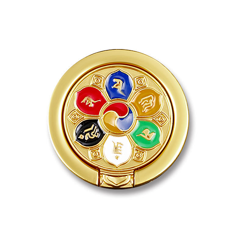 Tibetan Om Mani Padme Hum Peace Phone Ring Bracket Universal Phone Holder Decorations - image 14