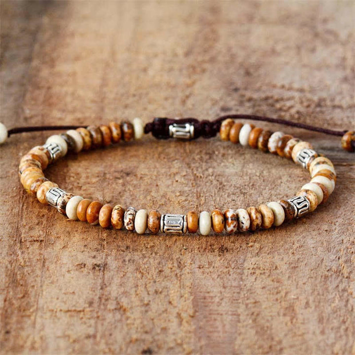 Buddha Stones Picture Jasper Positive Beads String Bracelet - image 2