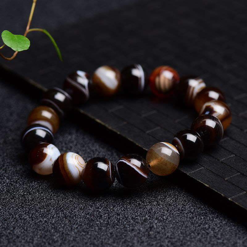 Buddha Stones Tibetan Sardonyx Happiness Positive Bracelet - image 2
