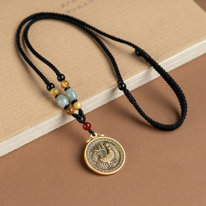 12 Chinese Zodiac Blessing Wealth Fortune Necklace Pendant - Rooster - image 21