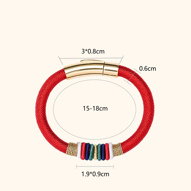 Buddha Stones Tibetan Handmade Colorful King Kong Knot Five Elements Luck Braid String Bracelet - image 9