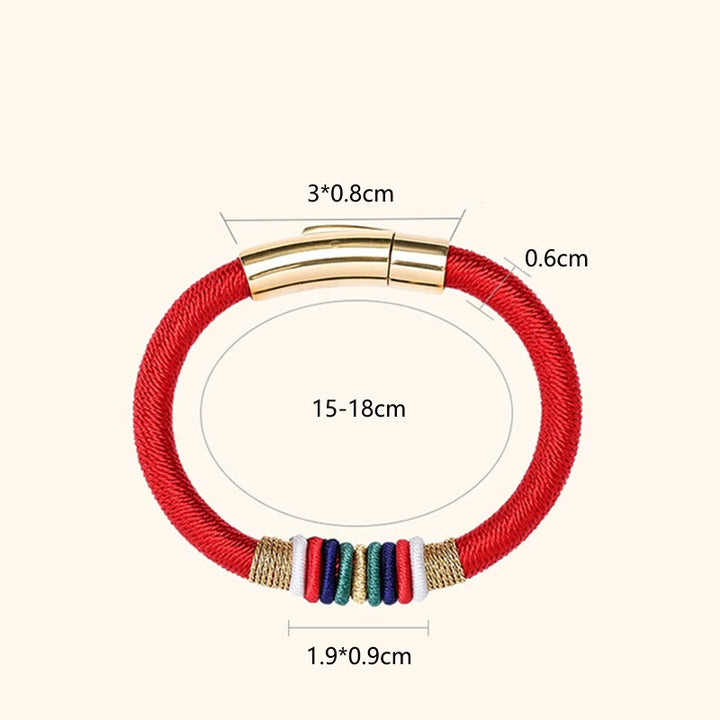 Buddha Stones Tibetan Handmade Colorful King Kong Knot Five Elements Luck Braid String Bracelet - image 9