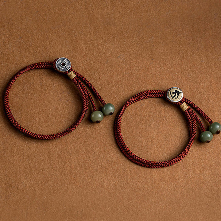 Buddha Stones 925 Sterling Silver Handmade Chinese Zodiac Natal Buddha Cyan Bodhi Seed Protection Braided Red String Bracelet - image 14