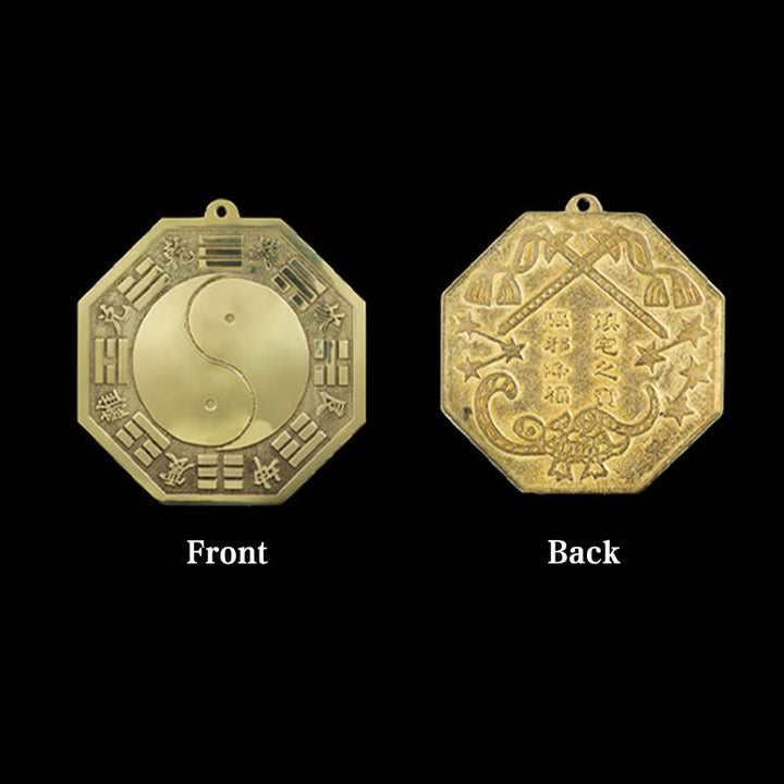Buddha Stones Feng Shui Bagua Map Copper Balance Energy Map - Tai Chi Mirror - 30cm - image 2