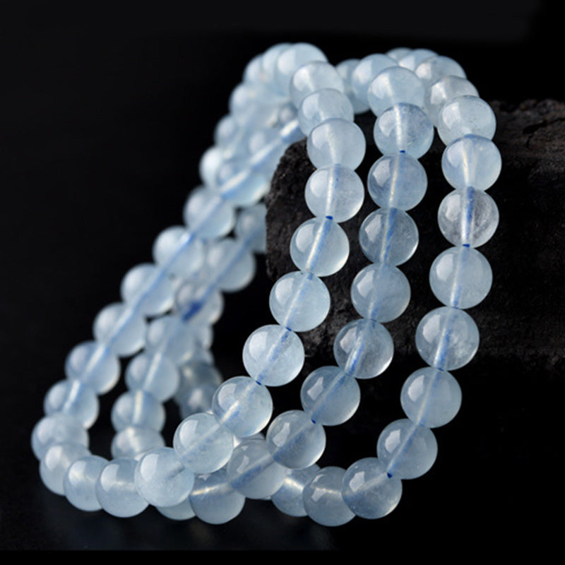 Buddha Stones Natural Aquamarine Peace Healing Bracelet - image 1